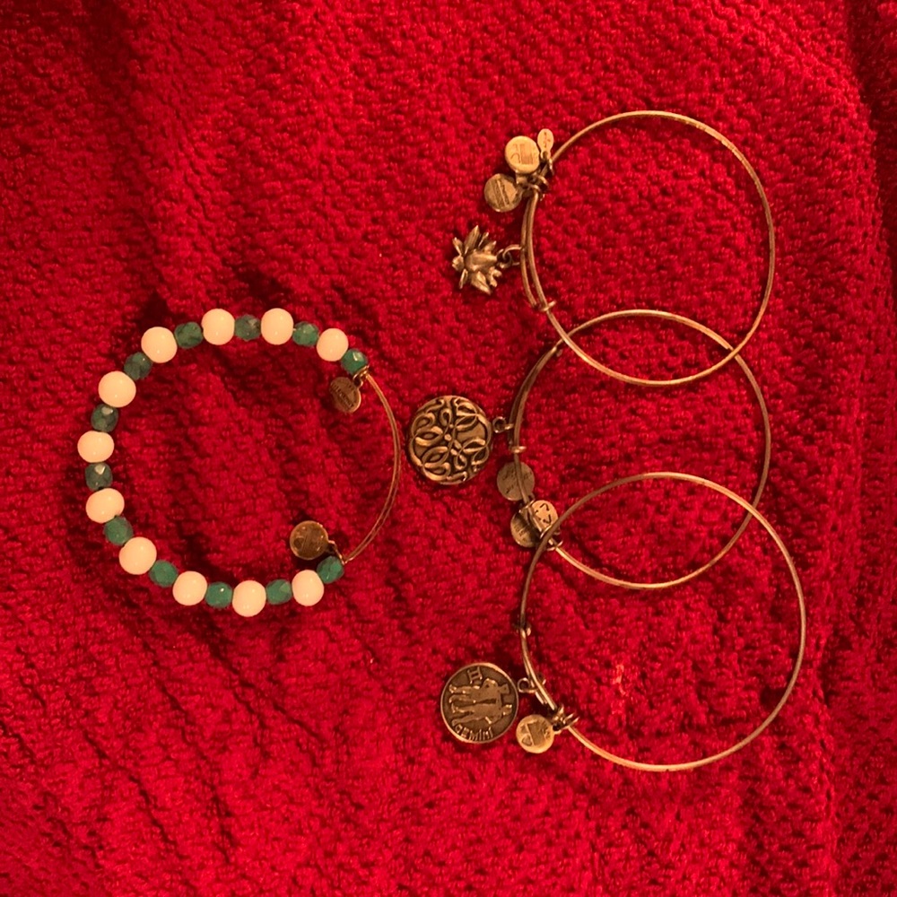 Alex & Ani goldstone bracelet set
